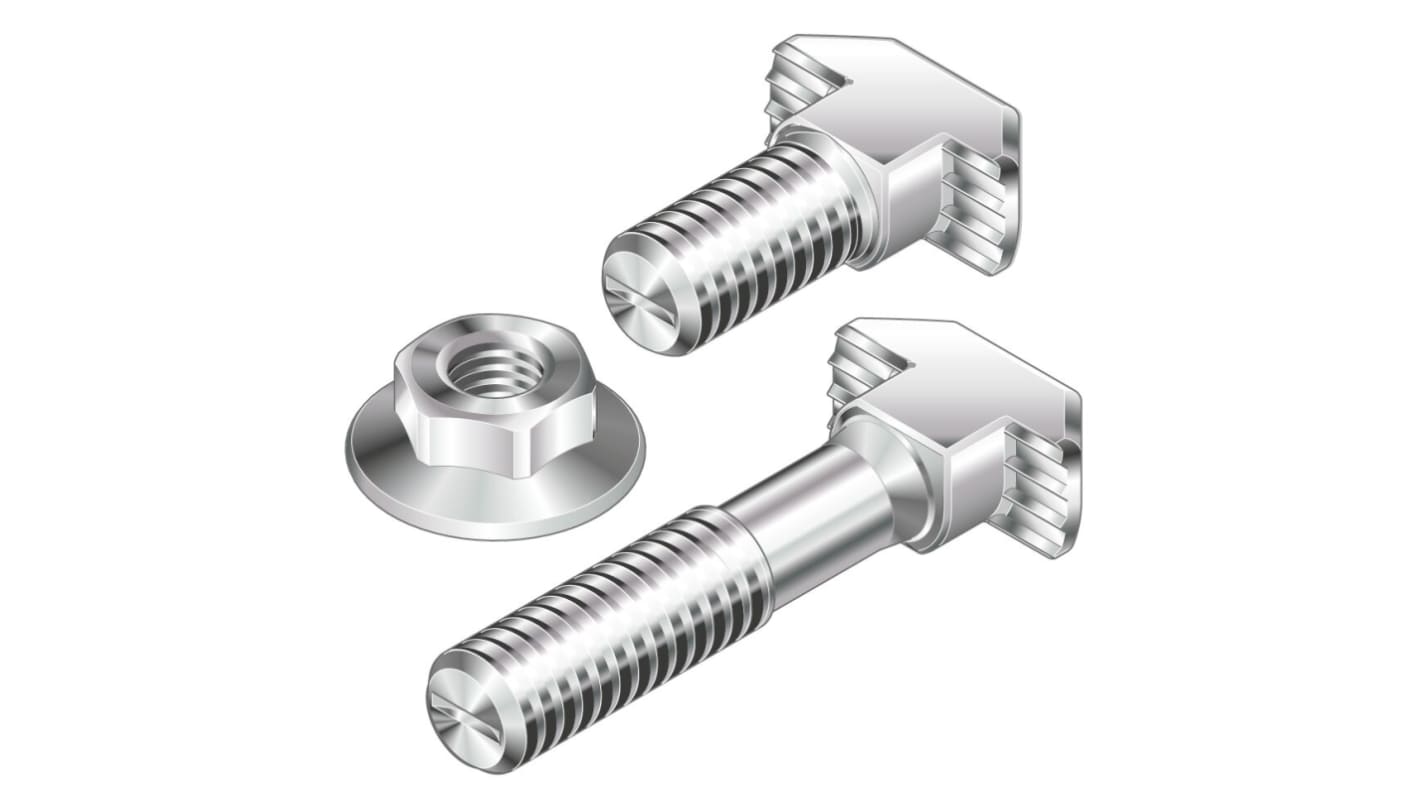 Część łącząca Śruba z łbem młoteczkowym Rozmiar rowka 10mm Bosch Rexroth Rozmiar gwintu 8mm