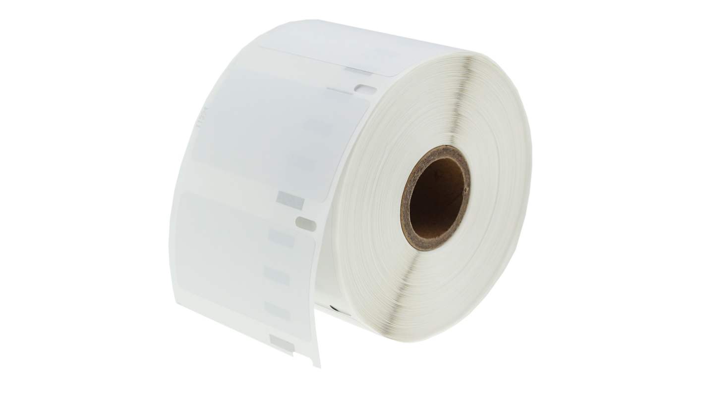 RS PRO White Black Print Label Roll, 32mm Width, 57mm Height, 1000Per Roll Qty