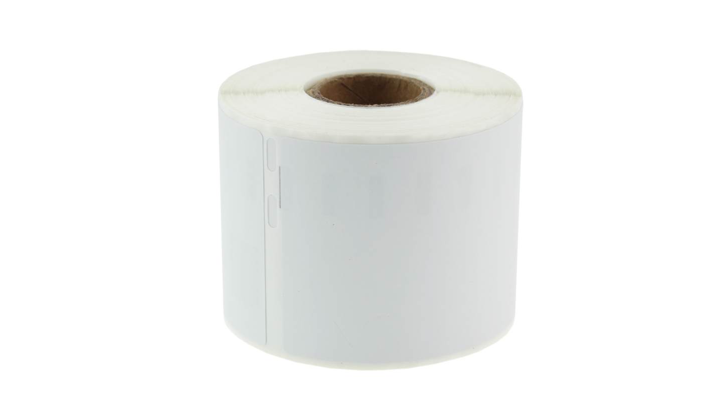 RS PRO White Black Print Label Roll, 54mm Width, 101mm Height, 220Per Roll Qty