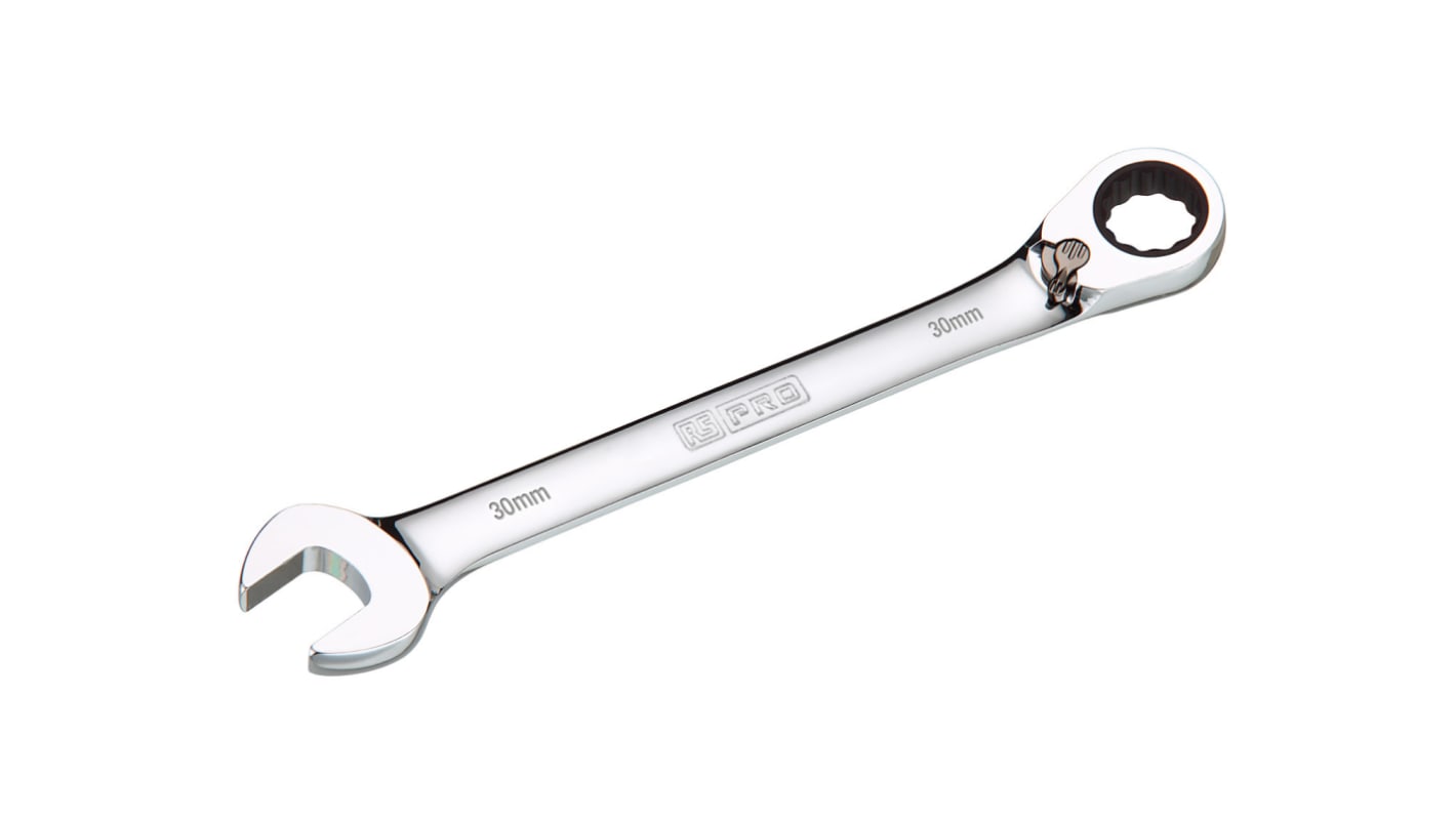 RS PRO Combination Spanner, 30mm, Metric, Double Ended, 425 mm Overall