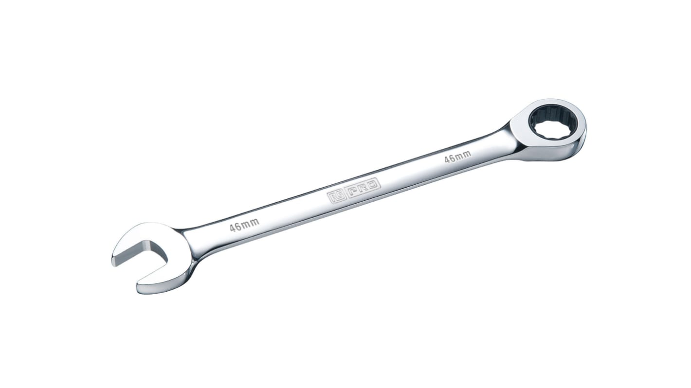 RS PRO Combination Spanner, 46mm, Metric, Double Ended, 640 mm Overall
