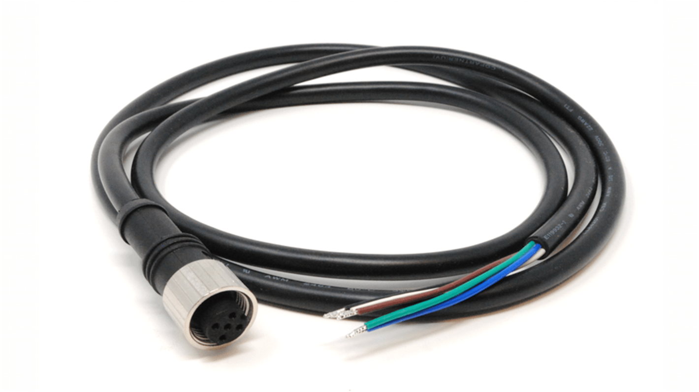 MOXA Power 5 Core Power Cable, Black, 1m