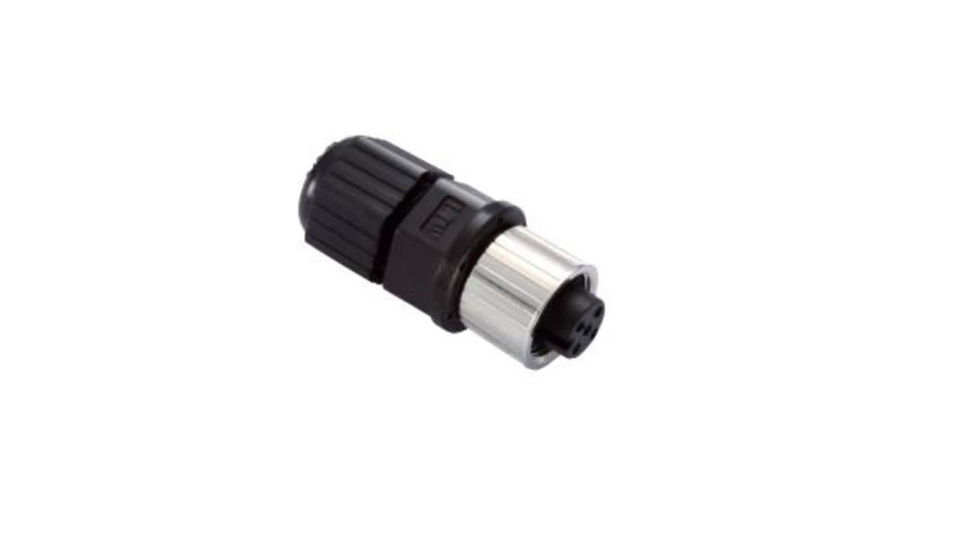 MOXA Connector, 8 Contacts, Screw Mount, M12 Connector, Plug, Female, IP67, M12A Series