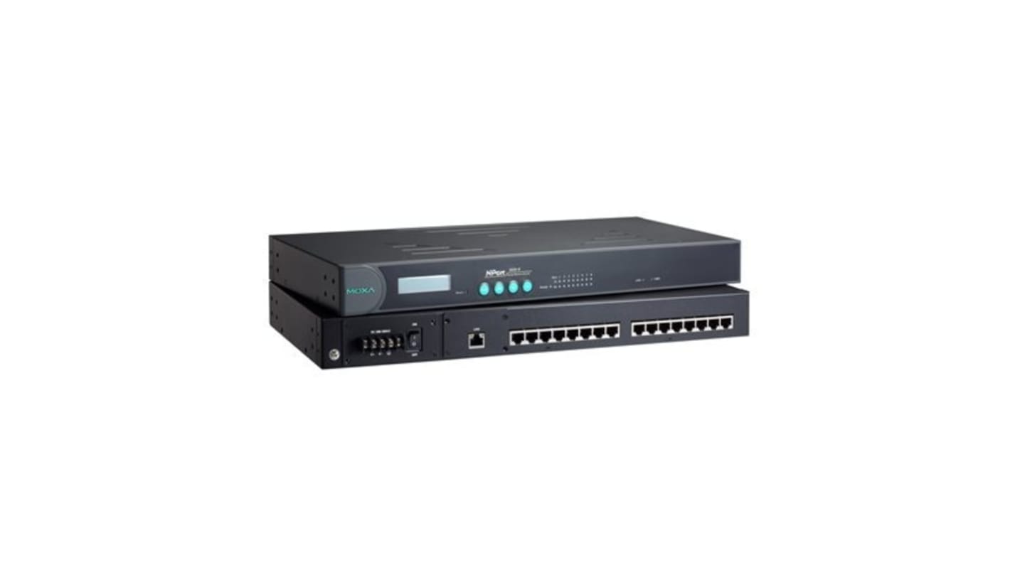 MOXA Device server, 1 Ethernet Port, 16 Serial Port, RS232 Interface, 921.6kbps Baud Rate