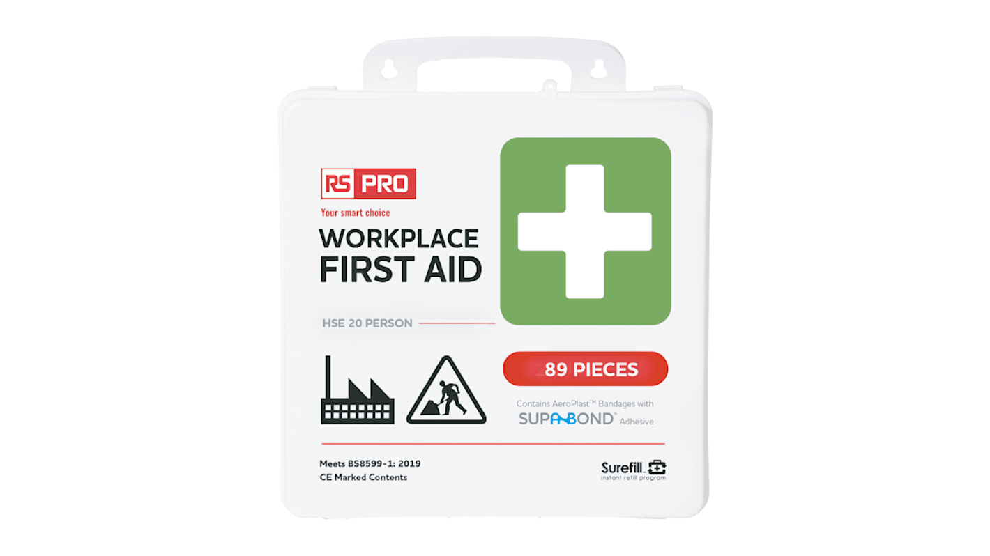 RS PRO First Aid Kit for 20 Person/People, Carrying Case