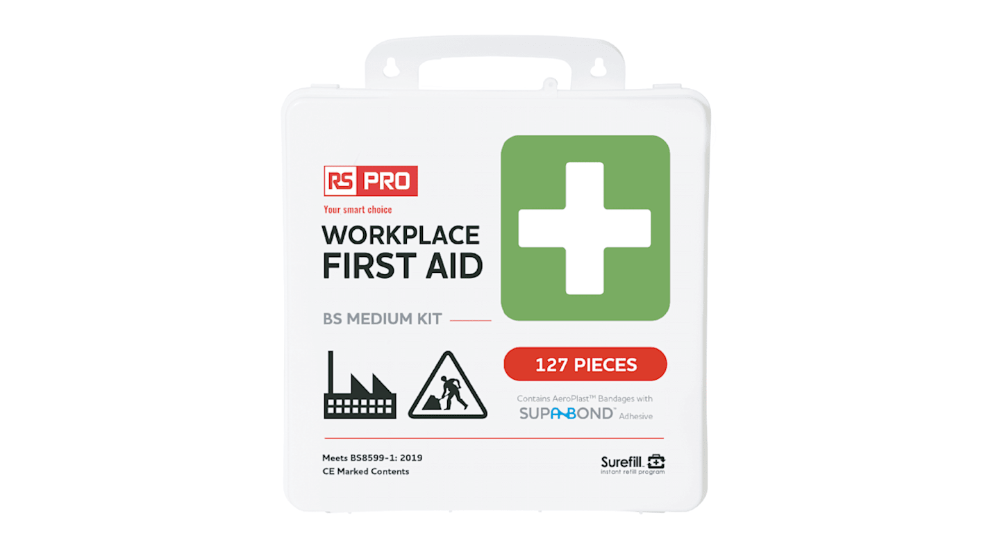RS PRO First Aid Kit for 25 Person/People, Carrying Case
