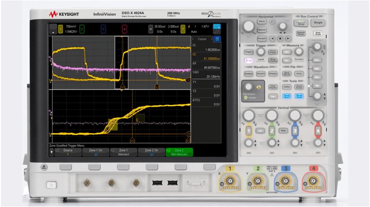 Keysight Technologies DSOX4024G 4000G Series, 200MHz Bench Oscilloscope, 4 Analogue Channels
