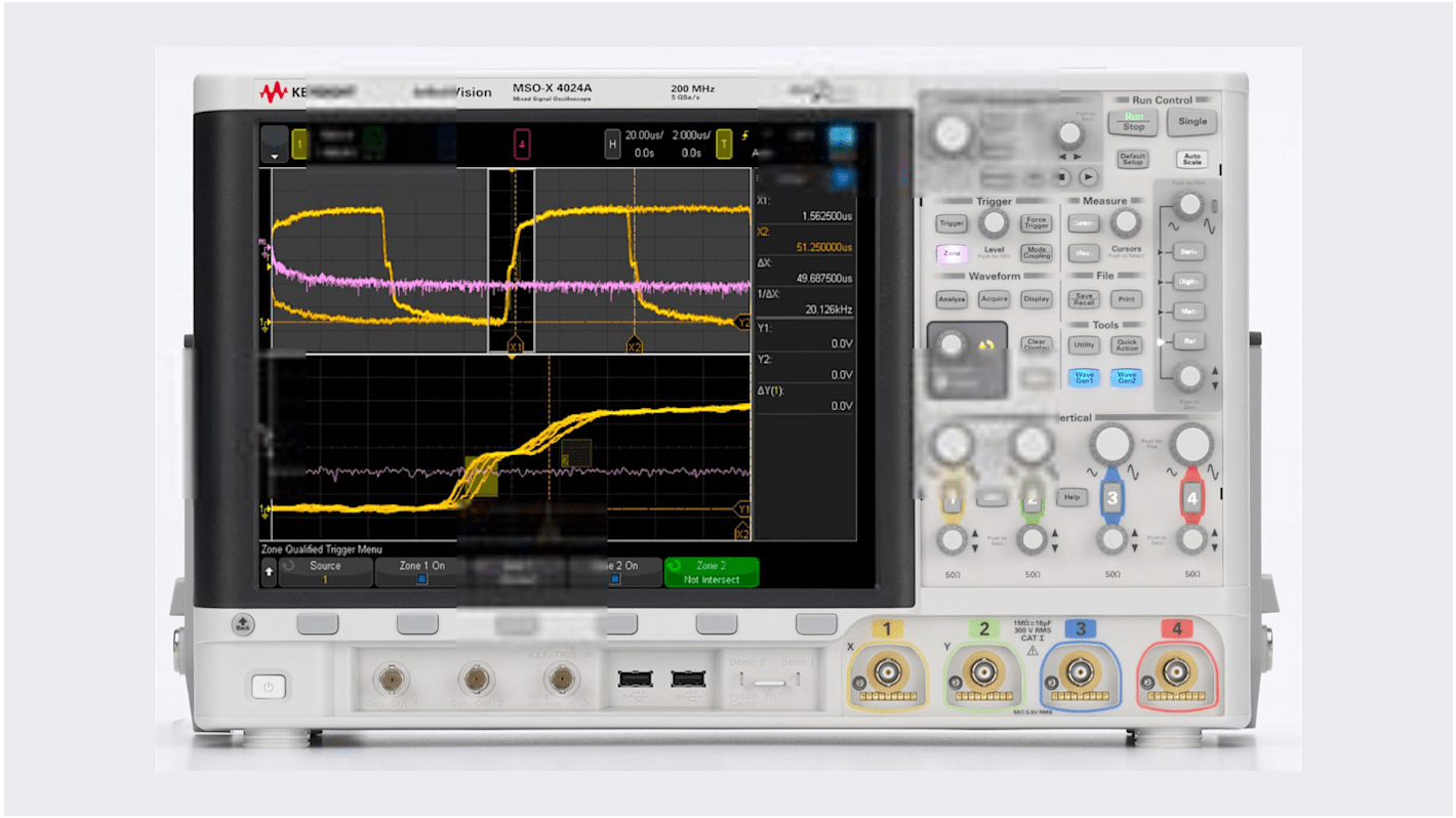 Keysight MSOX4024G Mixed-Signal Tisch Oszilloskop 4-Kanal Analog / 16 Digital Analog, Digital 200MHz