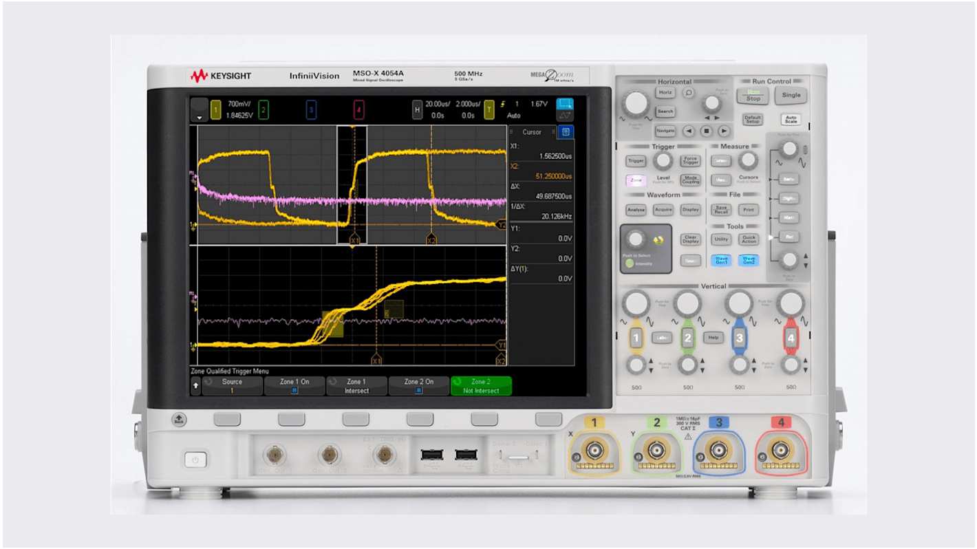 Oscilloscopio Da banco Keysight Technologies MSOX4054G, 4 ch. analogici, 16 ch. digitali, 500MHz