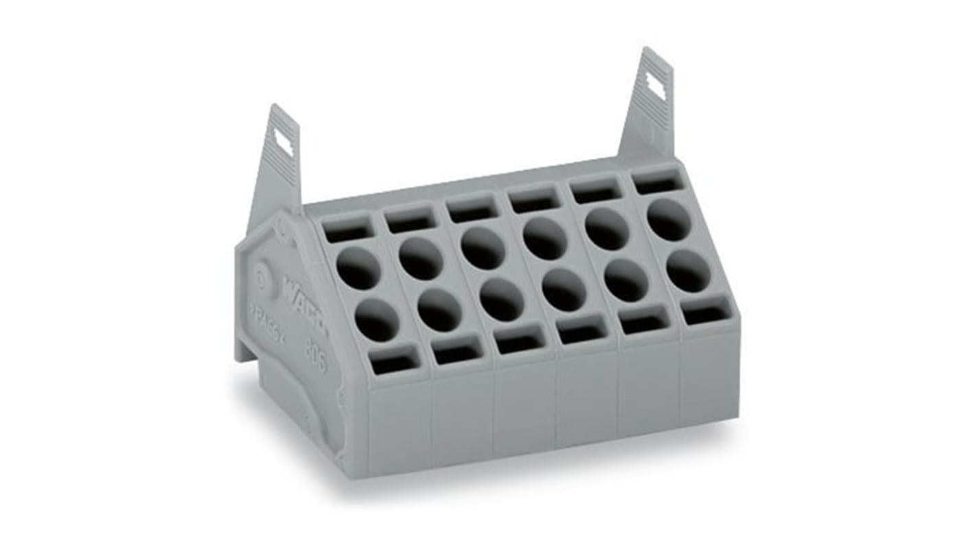 WAGO 806 Series Angled PCB Mount PCB Socket, 10-Contact, 1-Row, 5mm Pitch, Cage Clamp Termination