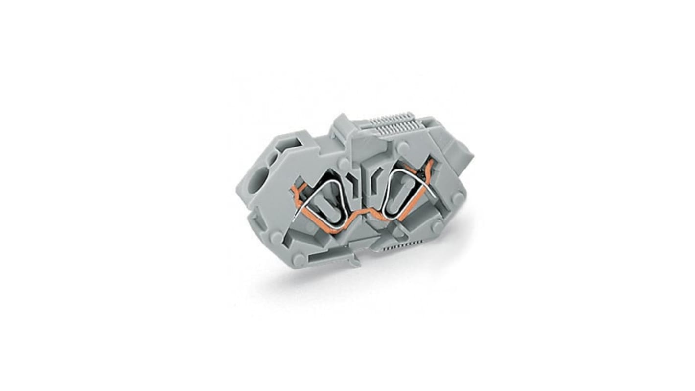 WAGO 826 Series Terminal Block, 1-Way, 32A, 28 → 12 AWG Wire, Cage Clamp Termination