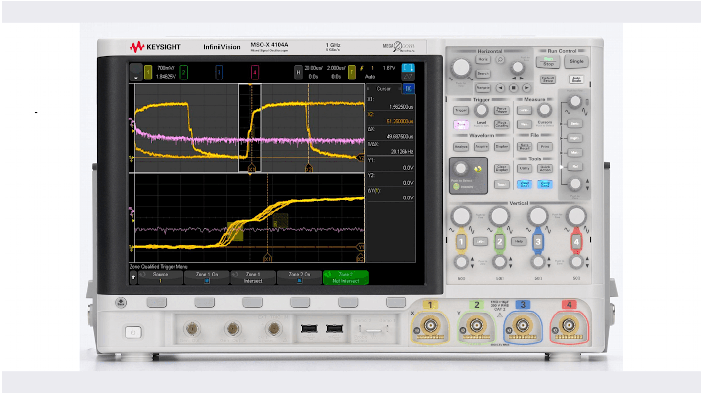 Oscilloscopio Da banco Keysight Technologies MSOX4034G, 4 ch. analogici, 16 ch. digitali, 350MHz, Cert. LAT
