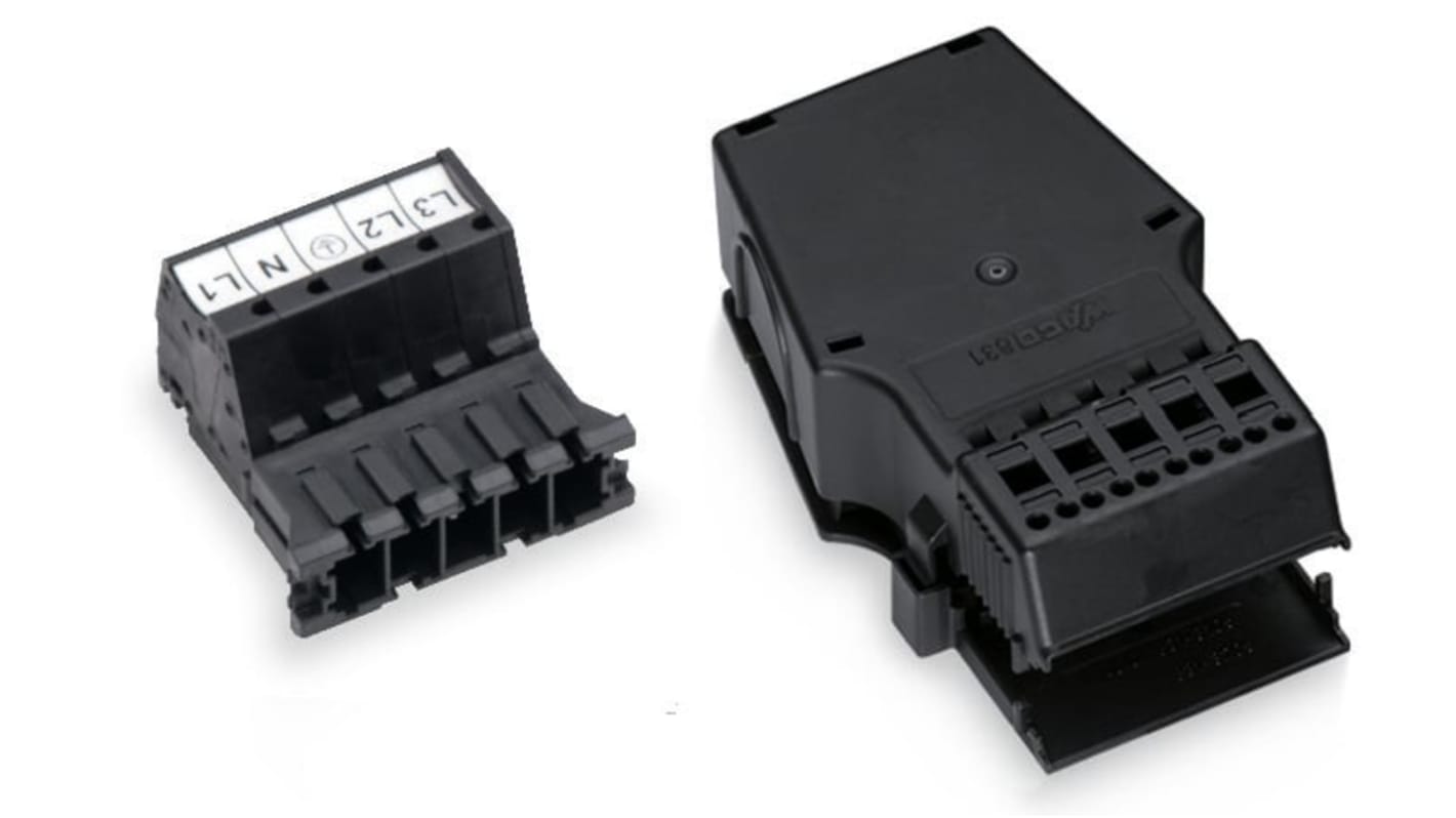 WAGO 831 Series Plug, 5-Pole, Cable Mount, 35A, IP20