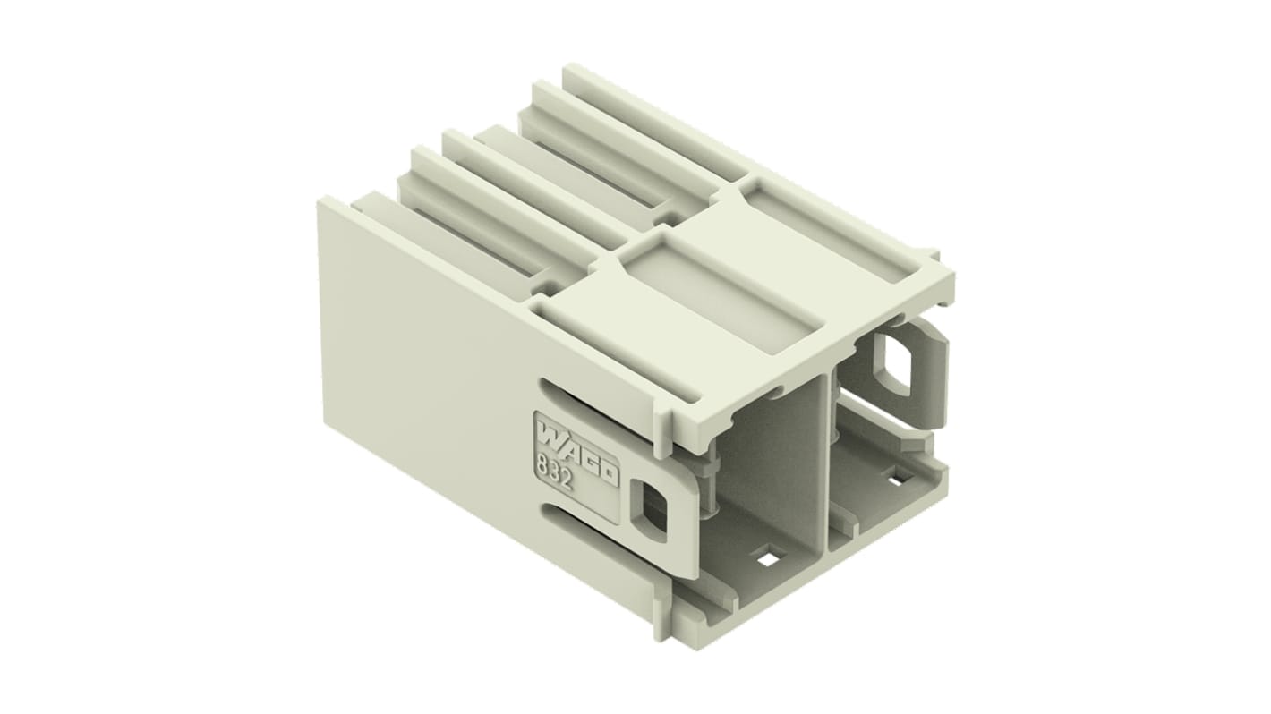 WAGO 2p单排排针 斜角, 10.16mm间距, PCB安装, 832系列
