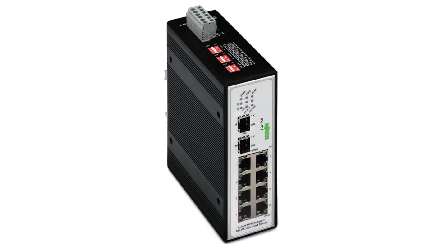 WAGO Unmanaged 8 Port Industrial Ethernet Switch RJ-45