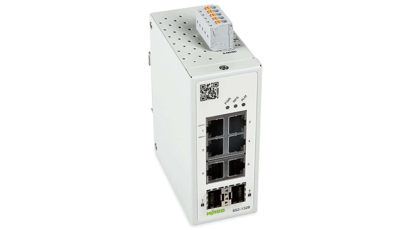 WAGO Managed 6 Port Industrial Ethernet Switch RJ-45