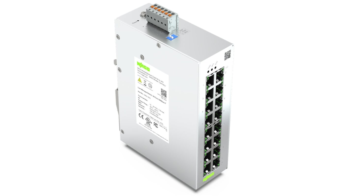 WAGO Managed 16 Port Industrial Ethernet Switch RJ-45