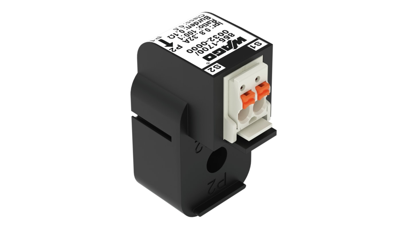 WAGO 855 Series Current Transformer Current Transformer, 32A Input, 32:0.32, 320 mA Output