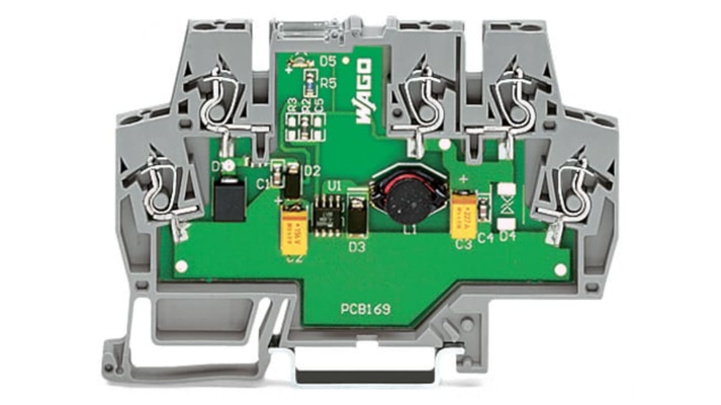WAGO 859 DC-DC Converter, 10V dc/ 500mA Output, 15 → 30 V dc Input, DIN Rail Mount, +55°C Max Temp -25°C Min Temp