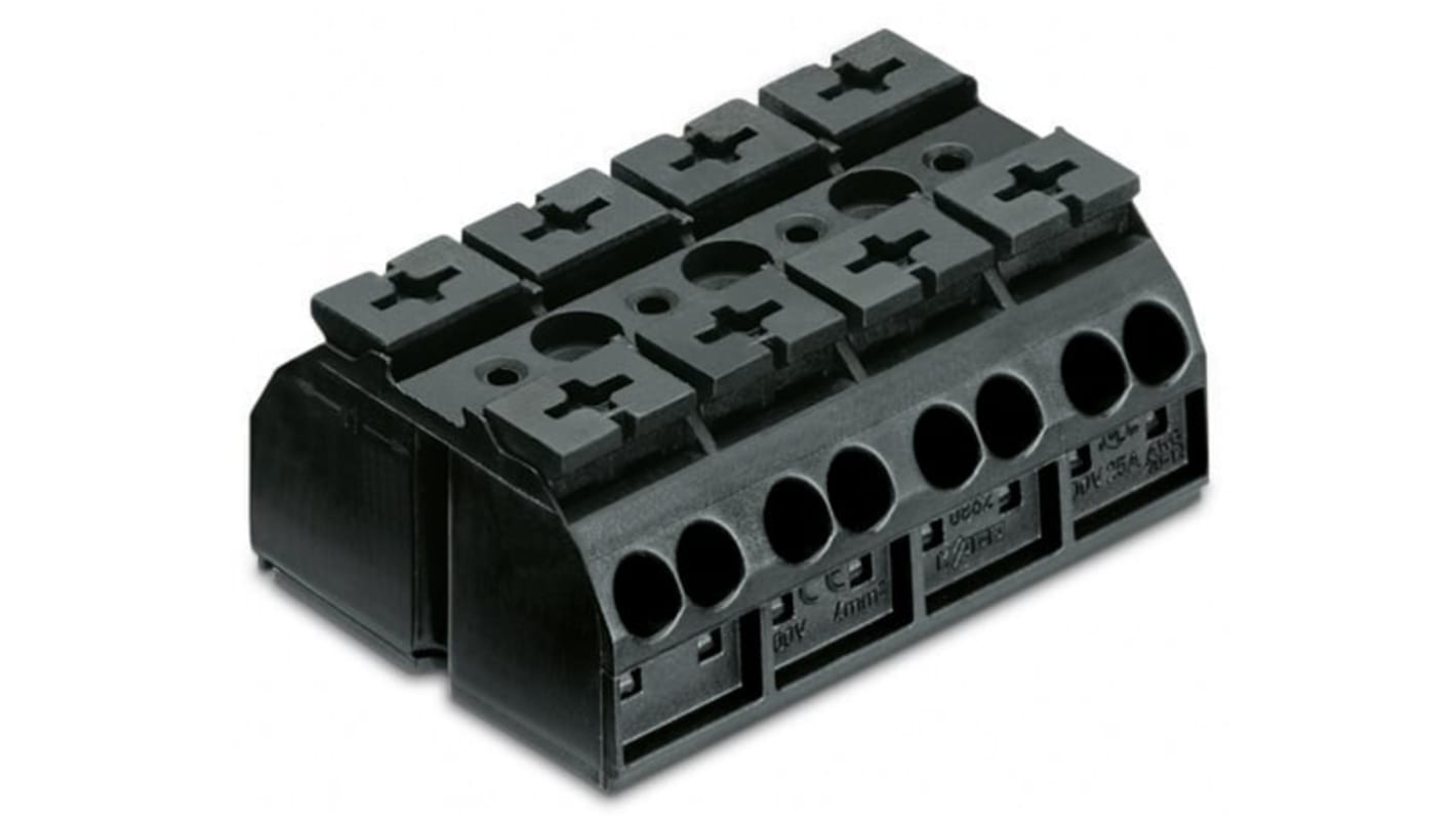 Morsettiera WAGO, 4 vie, per cavi 20 → 12 AWG