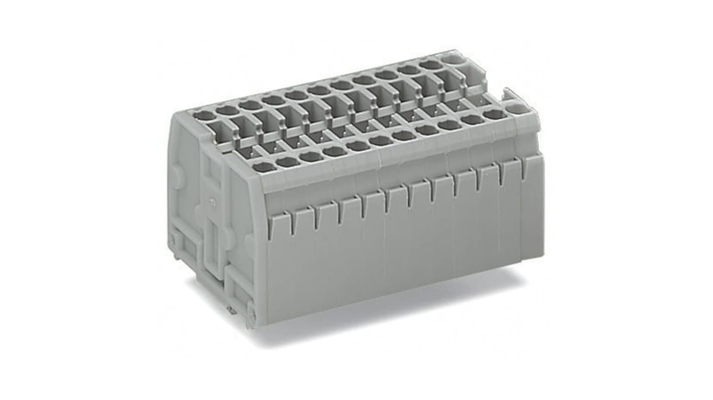 WAGO 869-158 869 Series Grey, 2.5mm², 1-Level, Cage Clamp Termination