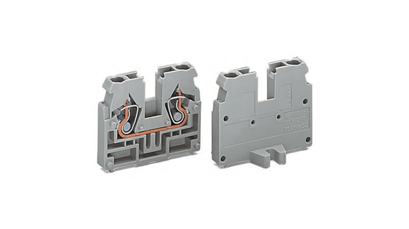 WAGO 869-309 869 Series Grey, 2.5mm², 1-Level, Cage Clamp Termination