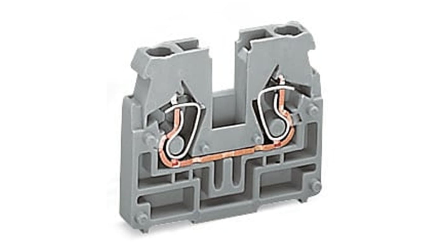WAGO 869-329 869 Series Grey, 2.5mm², 1-Level, Cage Clamp Termination