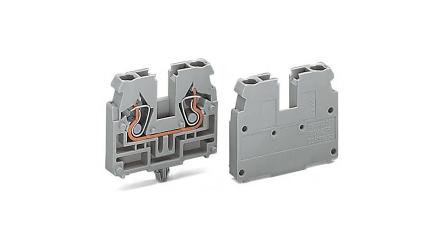 WAGO 869-331 869 Series Grey, 2.5mm², 1-Level, Cage Clamp Termination