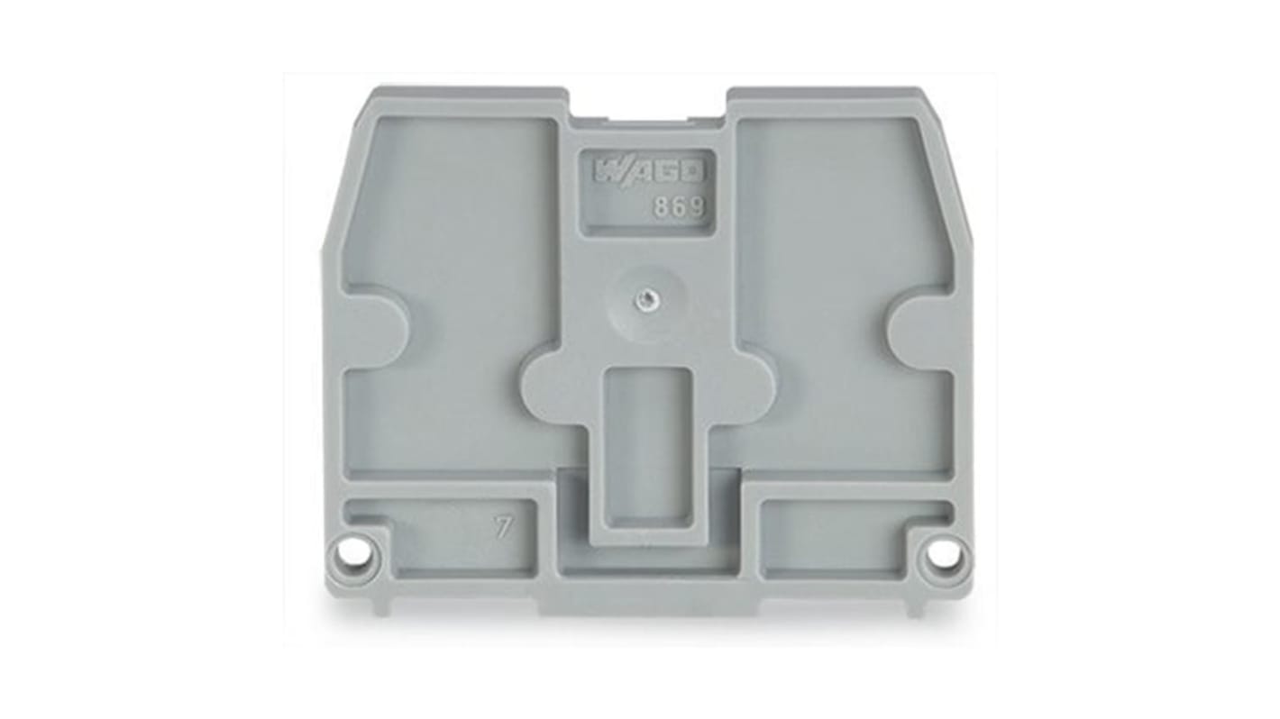 WAGO 869 Series End Plate for Use with Terminal Block