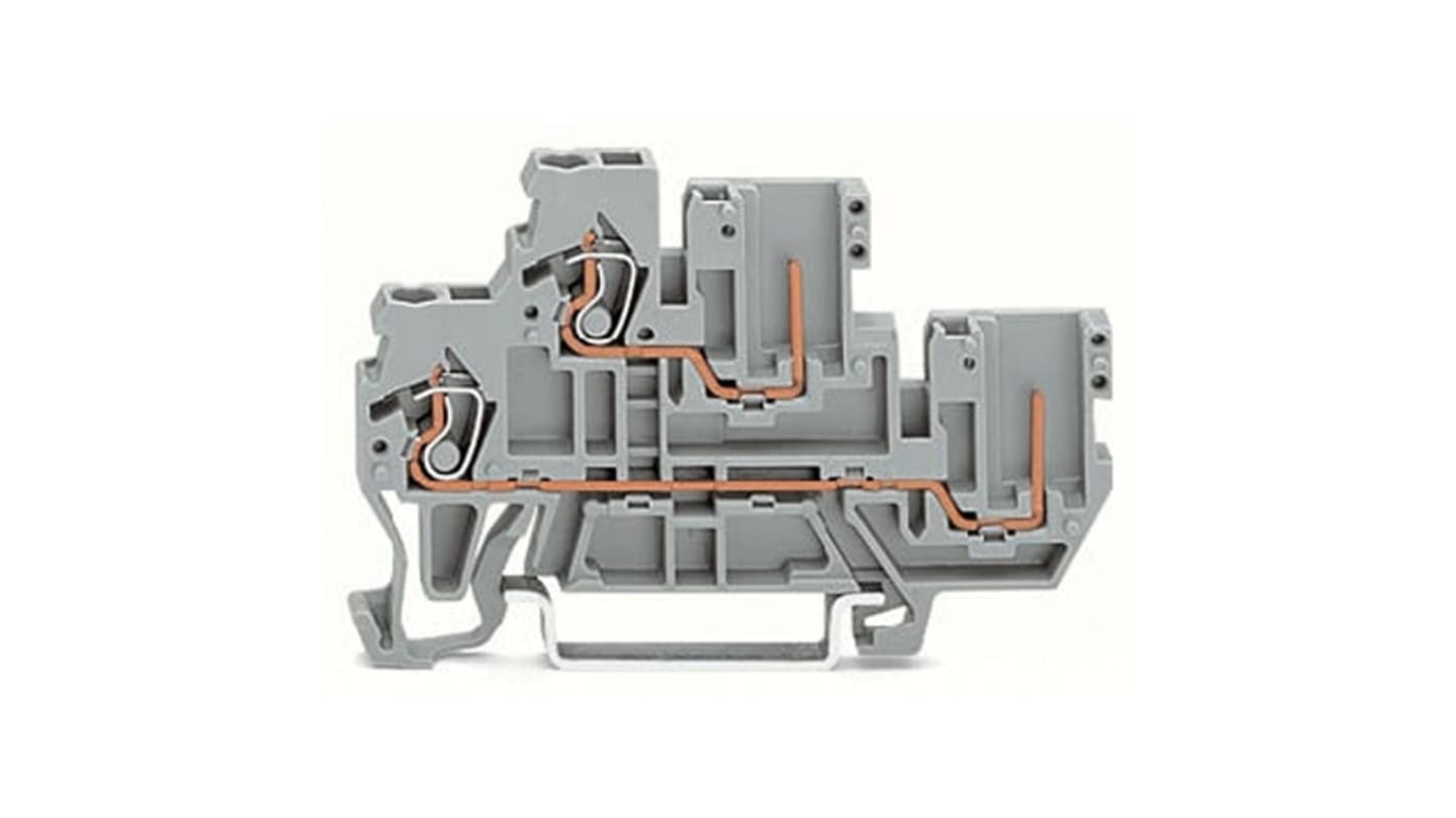 WAGO 870-104 870 Series Blue, 2.5mm², 2-Level, Cage Clamp Termination