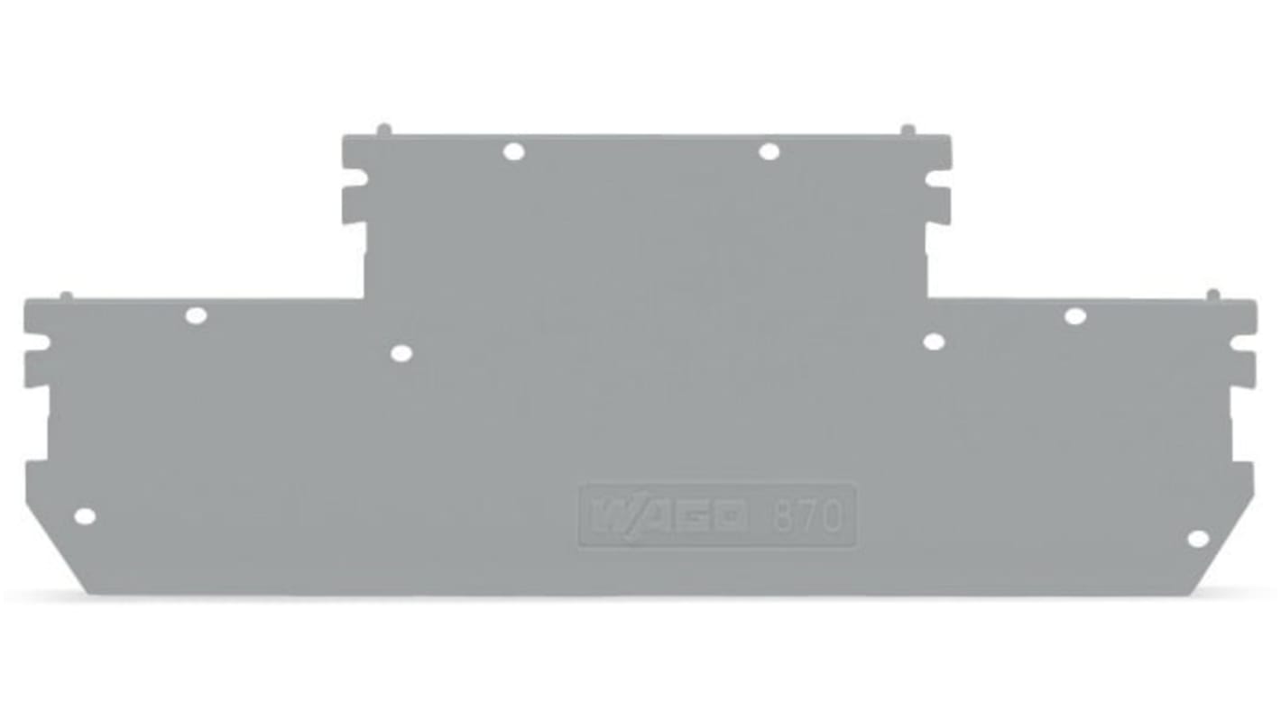 WAGO 870 Series End And Intermediate Plate for Use with Rail Mounted Terminal Blocks With CCC