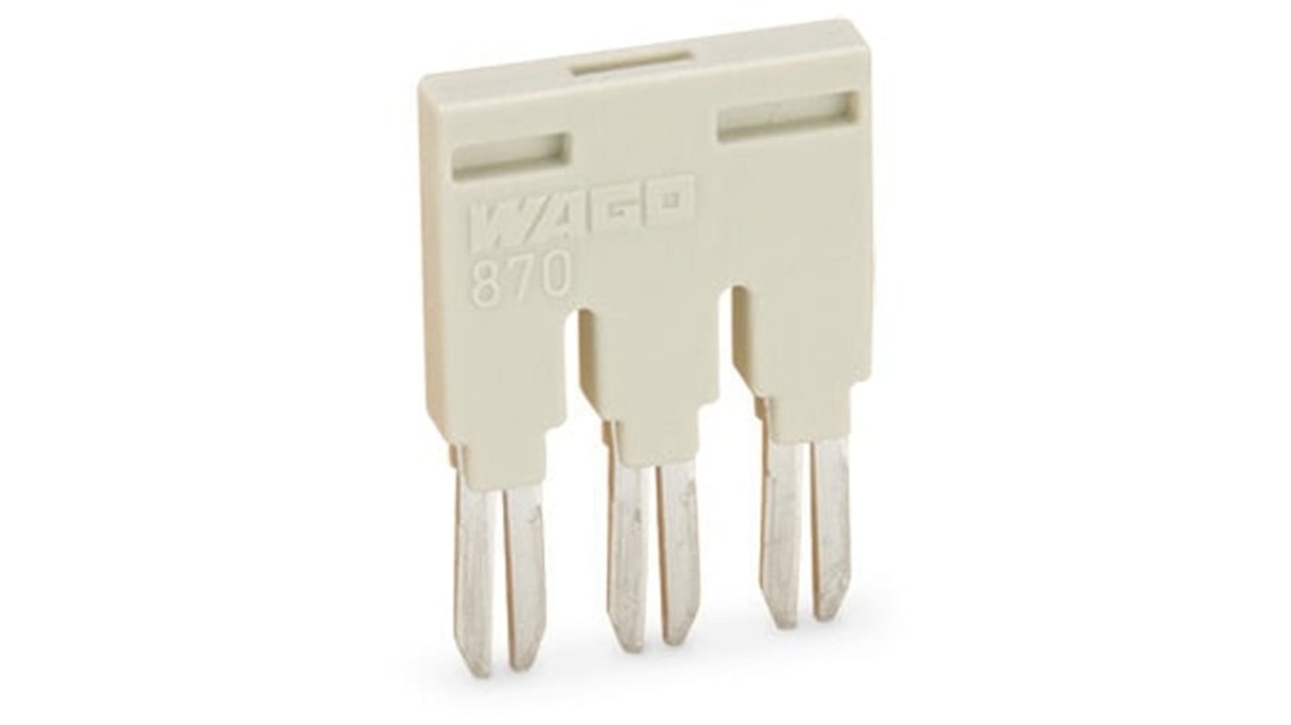 WAGO 870 Series Jumper for Use with Terminal Block, 18A