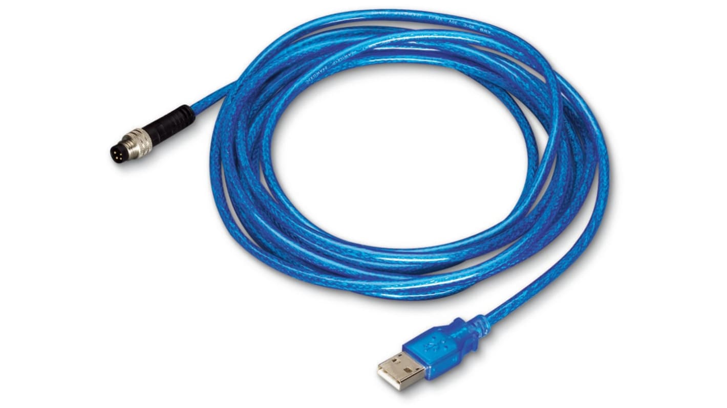 Kabel do siłownika/czujnika Złącze A M8 liczba rdzeni 4 długość 1m Rodzaj A Męskie Złącze B USB A