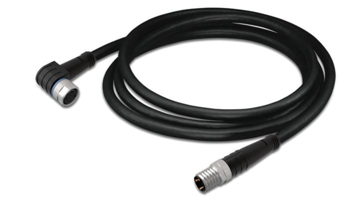Kabel do siłownika/czujnika Złącze A M8 liczba rdzeni 3 długość 1m Rodzaj A Żeńskie Złącze B M8