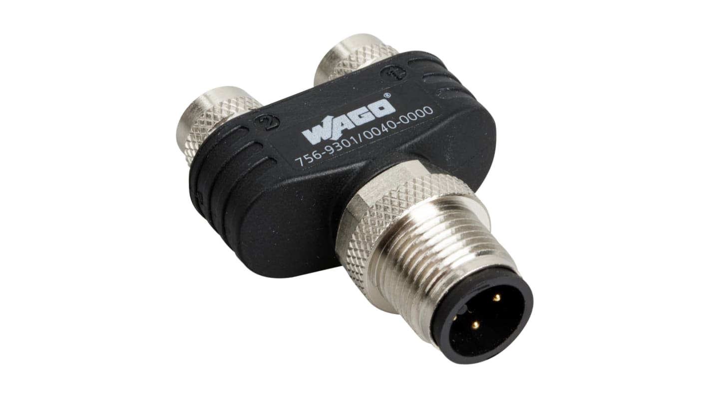 WAGO 以太网连接器, 黑色， 金属, IP67, 756系列