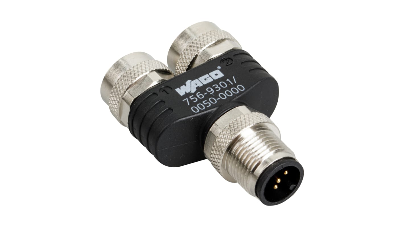 WAGO 以太网连接器, 黑色， 金属, IP67, 756系列