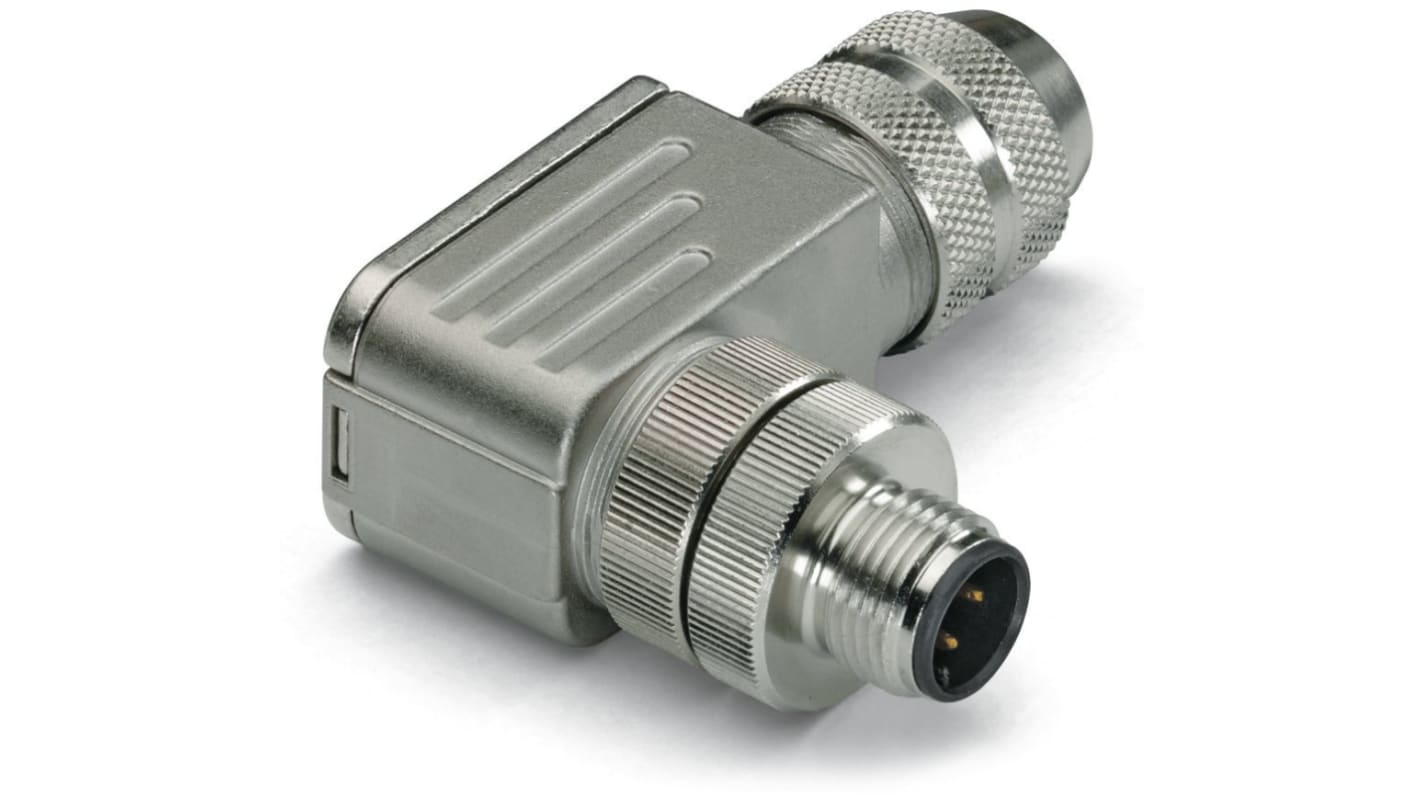 WAGO Industrial Circular Connectors, 4 Contacts, Plug-In, M12 Connector, Plug, Male, IP67, 756 Series