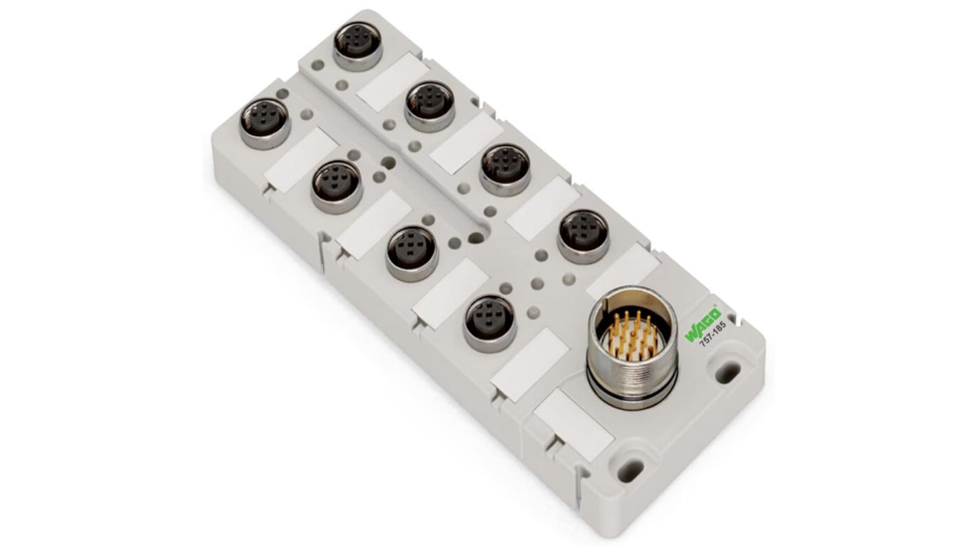 WAGO 757 Series Actuator Hub, M12, 5 way, 4 port