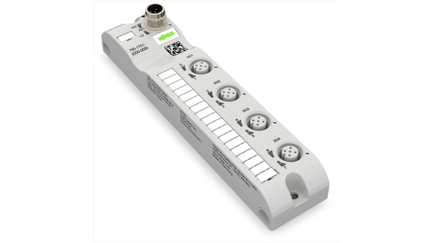WAGO 765 Series I/O module, M12, 5 way, 4 port