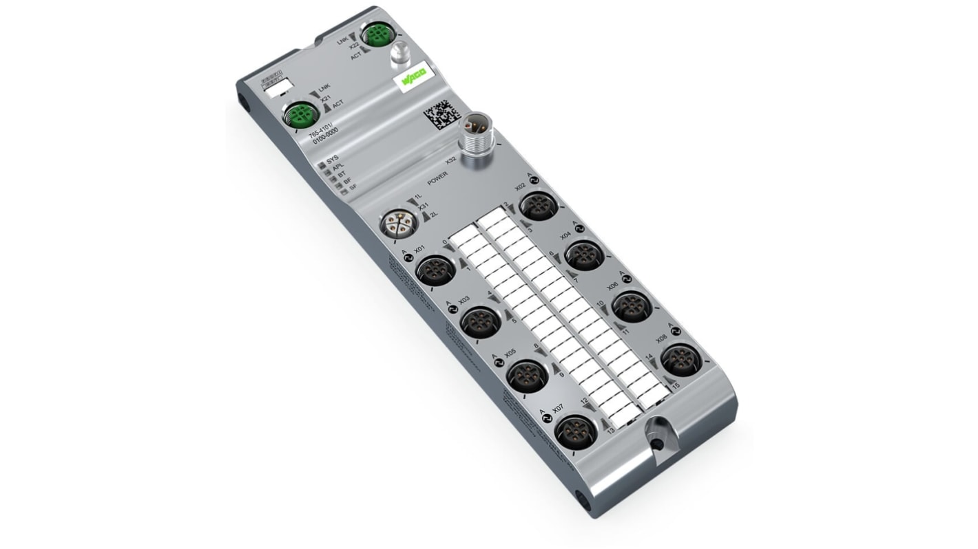 Modulo I/O Wago, 8 porte, connettore M12, Profinet