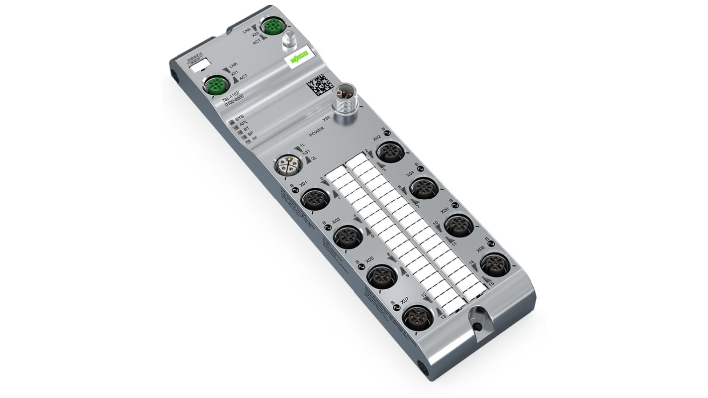 WAGO 765 Series I/O module, M12, 5 way, 8 port