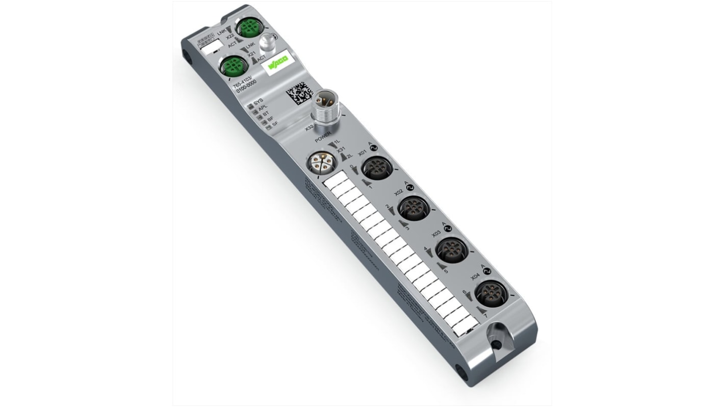WAGO 765 Series I/O module, M12, 5 way, 4 port