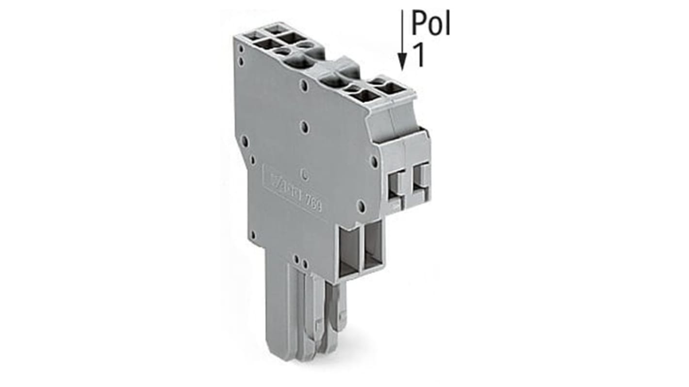 WAGO 769 Series Straight PCB Mount PCB Socket, 2-Contact, 5mm Pitch, Cage Clamp Termination