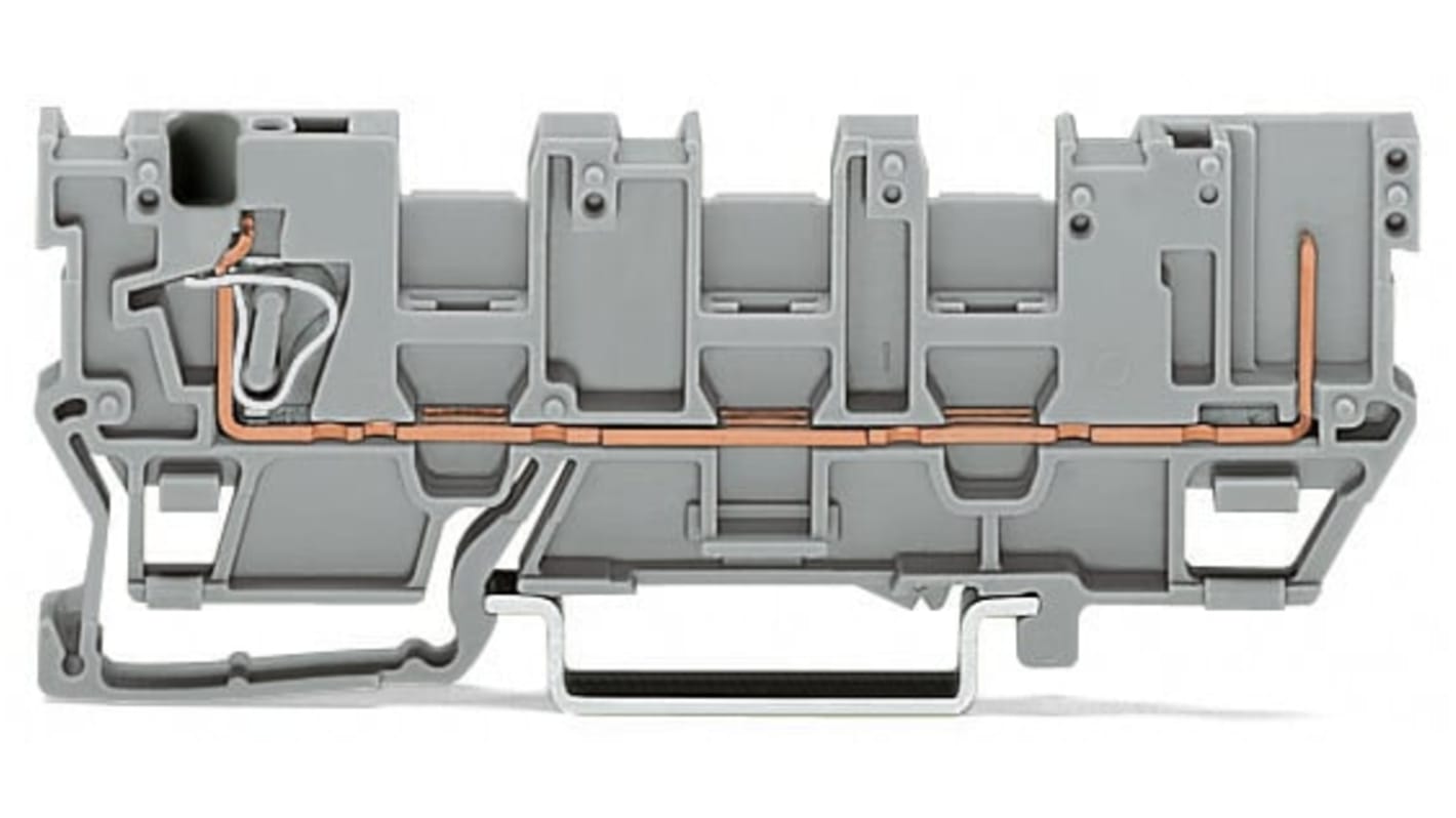 WAGO 769-214 769 Series Grey, 4mm², 1-Level, Cage Clamp Termination, CSA