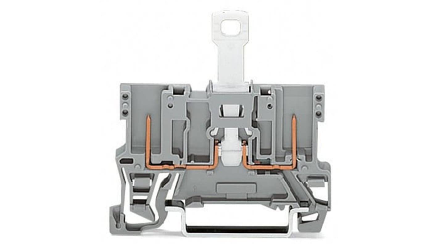 WAGO 769-222 769 Series Grey, 1-Level, Wire Termination, CSA
