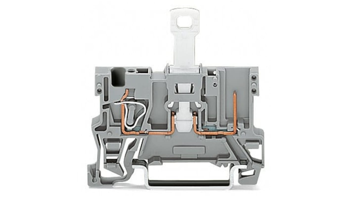 WAGO 769-232 769 Series Grey, 4mm², 1-Level, Cage Clamp Termination, CSA
