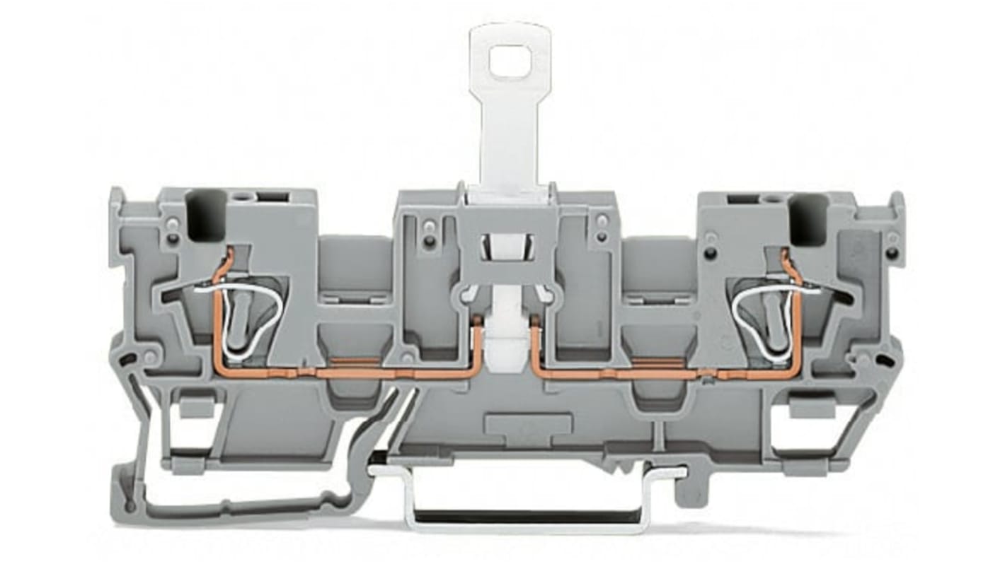WAGO 769 Reihenklemme Grau, 4mm², mit Käfigklemme