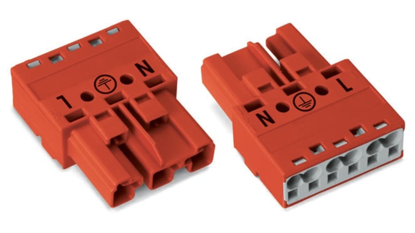 WAGO 770 Series Plug, 3-Pole, Cable Mount, 25A, IP20