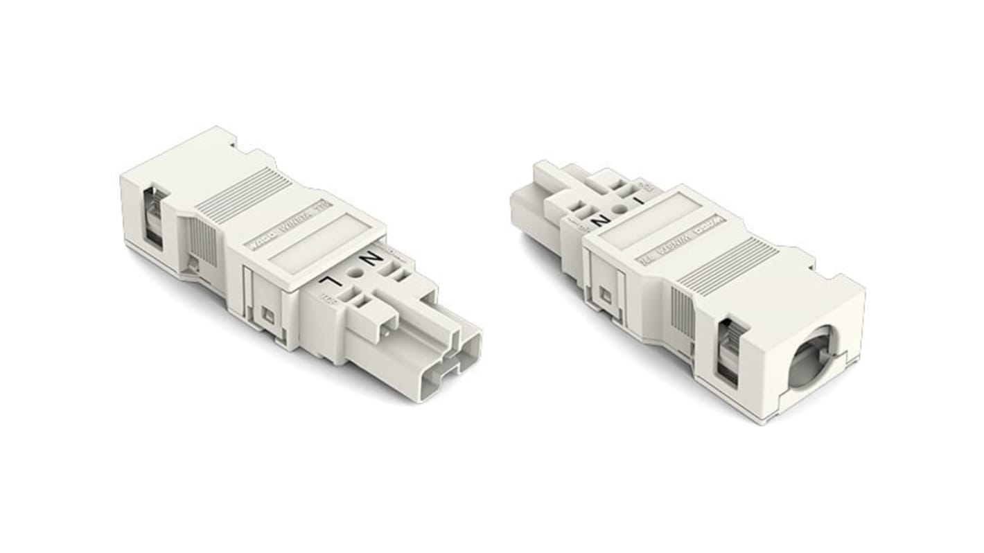 WAGO 770 Series Plug, 2-Pole, Cable Mount, 25A, IP20