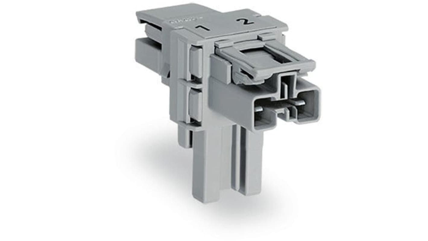WAGO 770 Series Distribution Connector, 2-Pole, Female, Male, Cable Mount, 25A, IP20